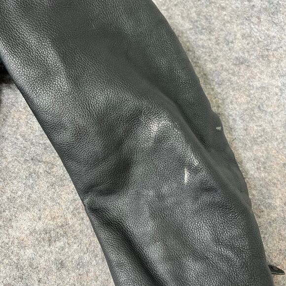 First Classics Genuine Leather Black Biker Jacket Mens Full Zip Black Size Large - Picture 11 of 15